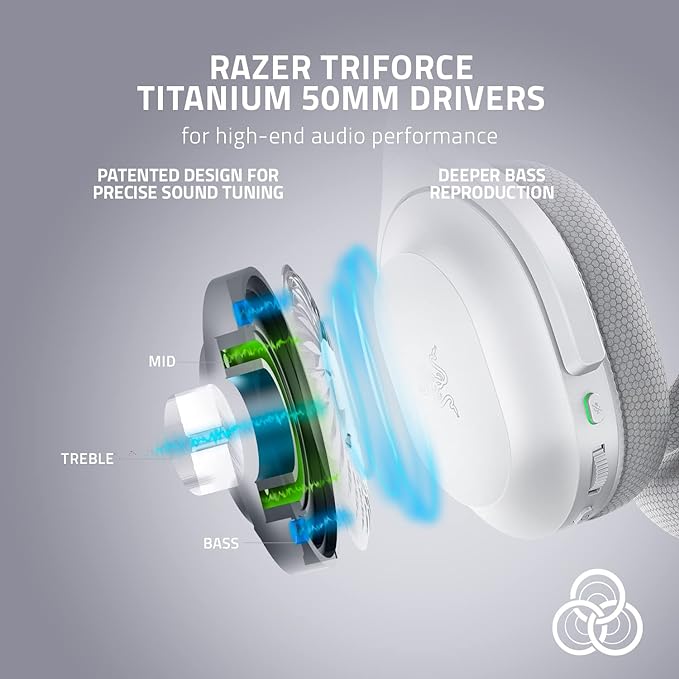 Razer Barracuda Headset | Mercury White