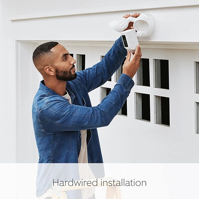 Ring Floodlight Cam Wired Plus | Expanded Outdoor Protection | Powerfull Illumination | White