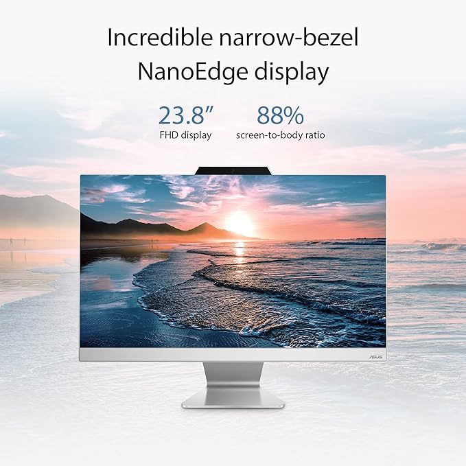 Asus All in One 23.8" FHD Display | Core i7 | 16GB | 512GB SSD | Windows 11 Home | White