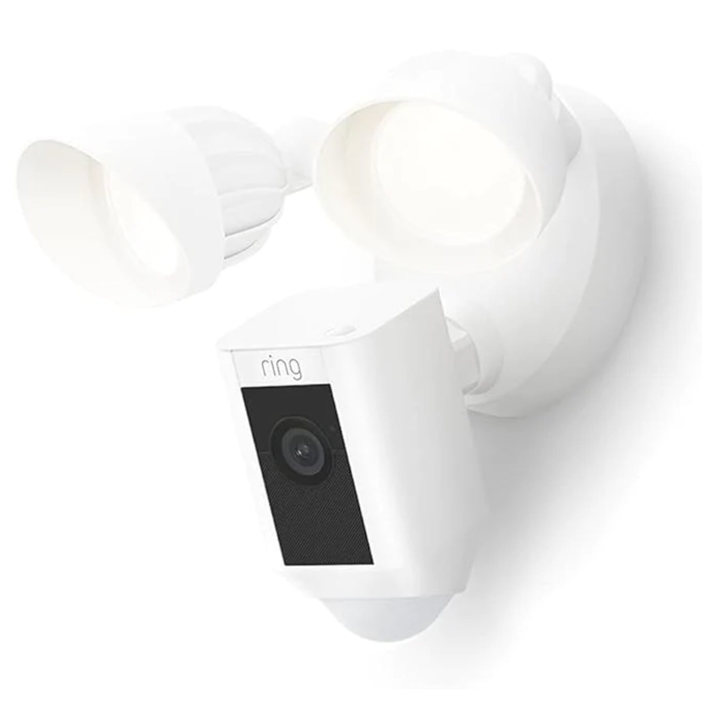 Ring Floodlight Cam Wired Plus | Expanded Outdoor Protection | Powerfull Illumination | White