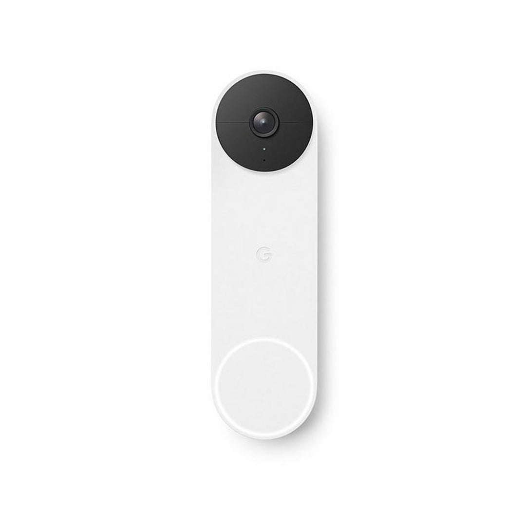 Google Nest Doorbell | Wired | Smart Video Security Doorbell Camera | Snow