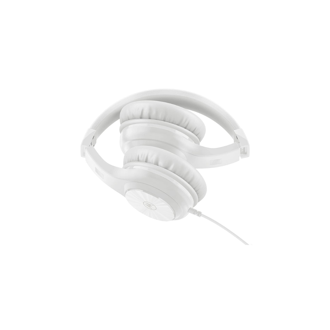 Motorola | Moto XT120 | Over-Ear Headphones with Microphone | White