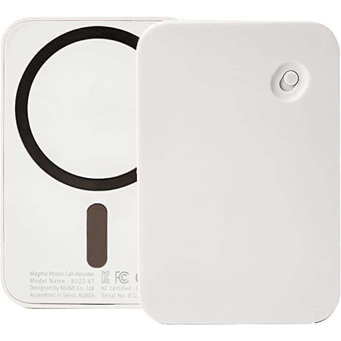 Magmo Magnetic Snap-on Call Recorder for iPhone White