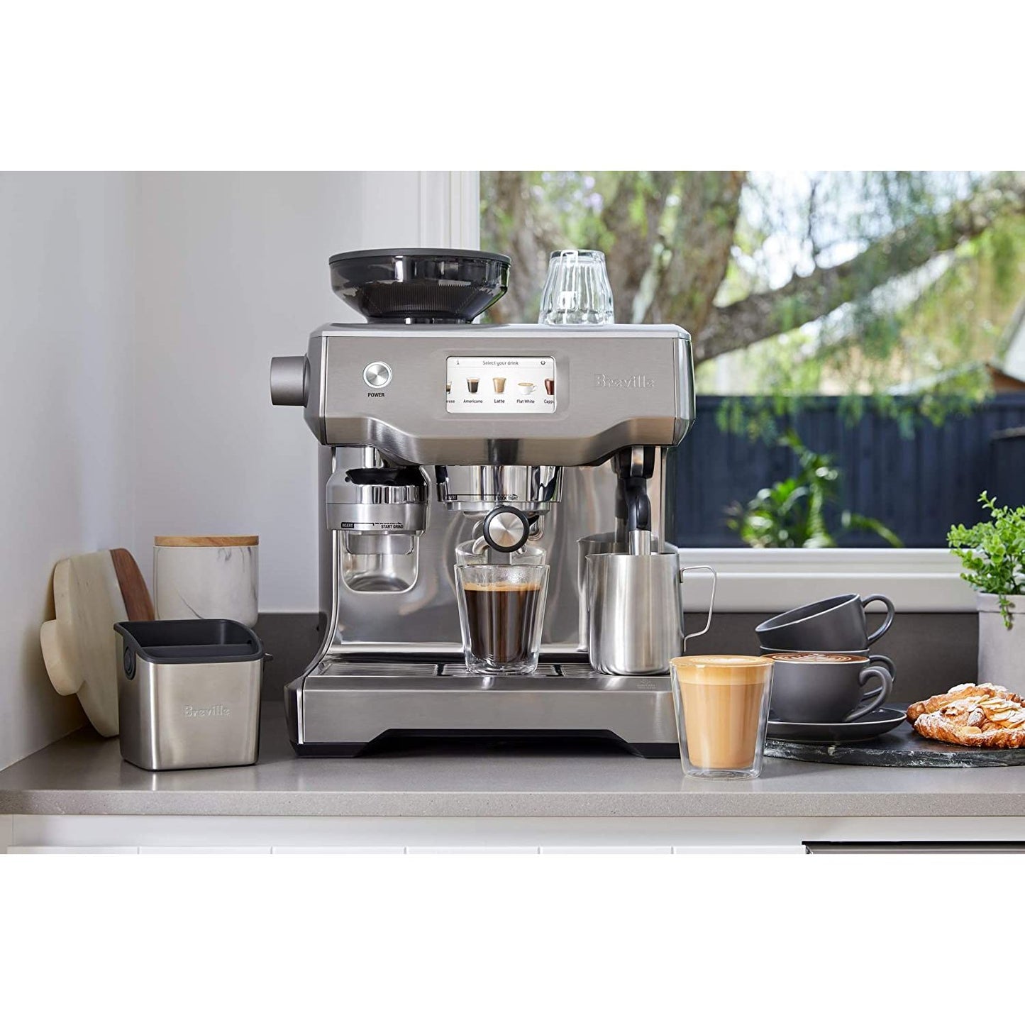 Breville | Barista Touch | Beans Espresso Machine | Silver | BES880BSS