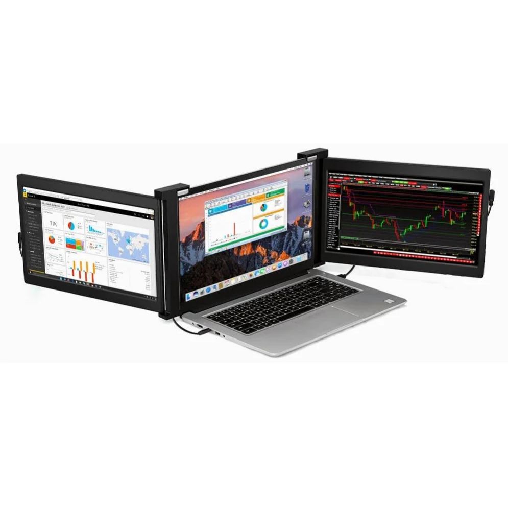 Xcess 11.9” Triple Portable Laptop Screen Extender | FHD 1080P IPS