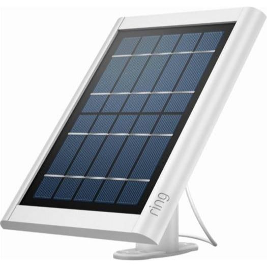 Ring | Solar Panel for Spotlight Cam Battery and Stick Up Cam | Multi-position Mounting Arm | 4m Cable with Weatherproof Barrel Connector | White