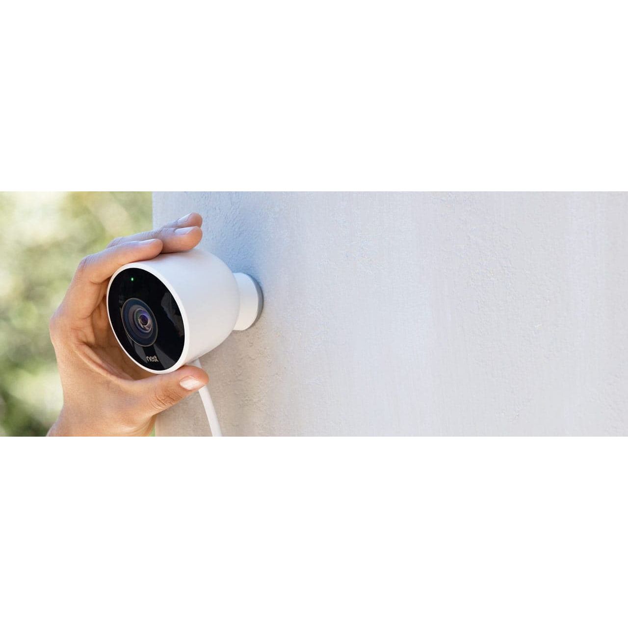 Google Nest Cam | IQ Outdoor Security Camera | Wired | White