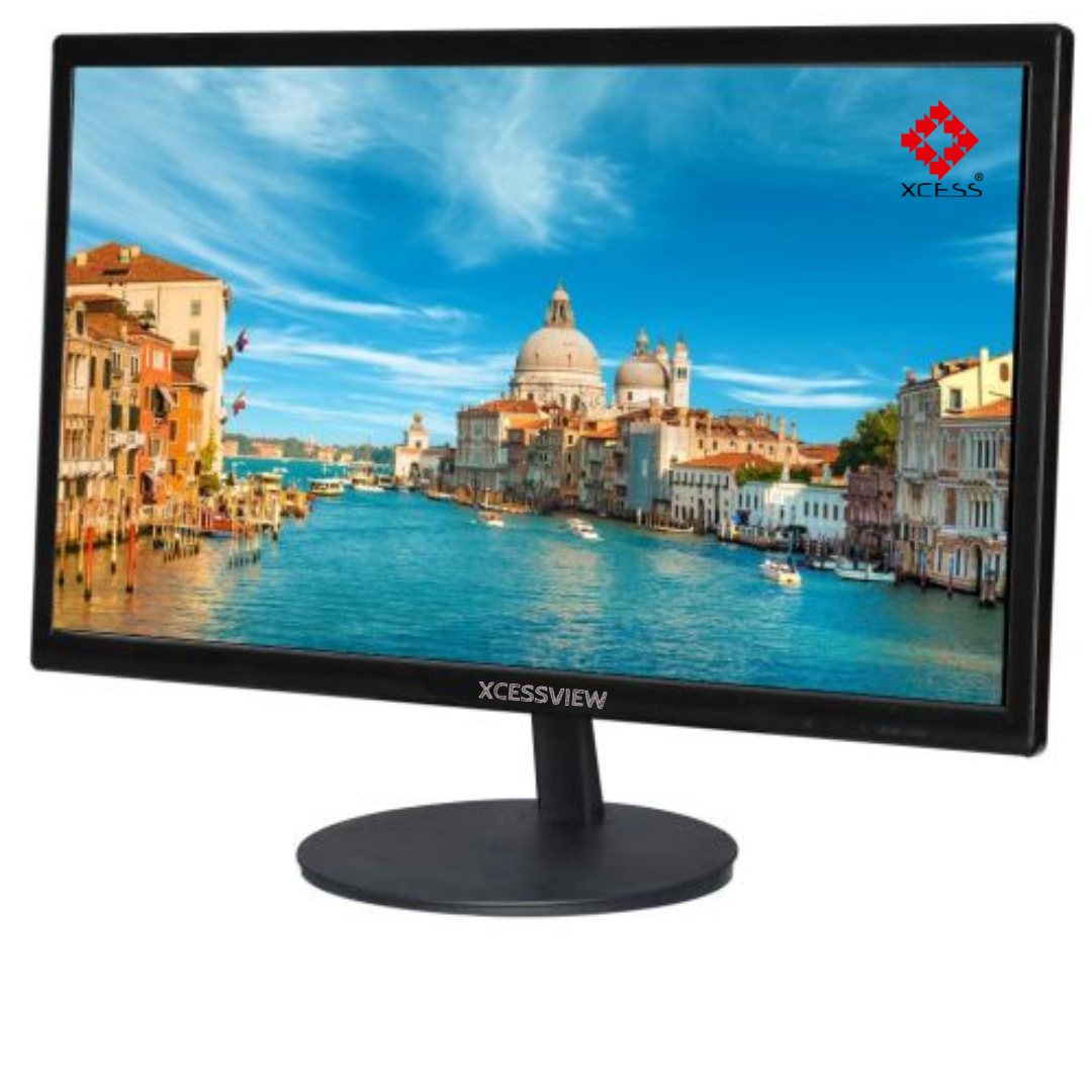 Xcess View 22" Flat LED Monitor | 1366x768 | With HDMI | VGA Black