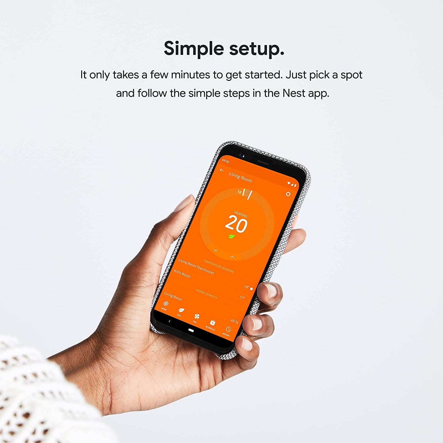 Google Nest Smart Home Temperature Sensor | T5000SF | White