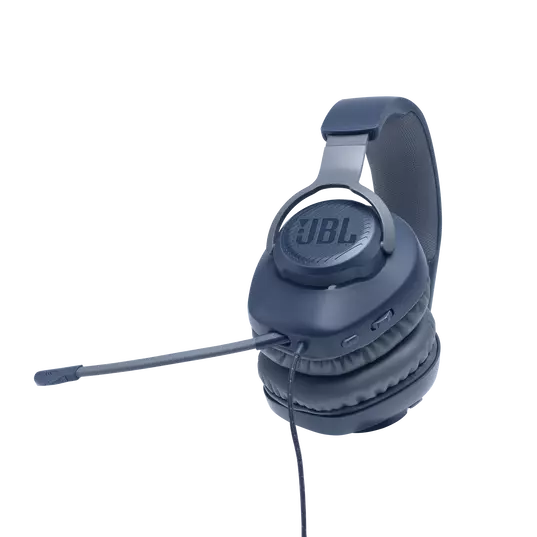 JBL Quantum 100 | Wired Over-Ear Gaming Headset | Flip-up Mic | Blue