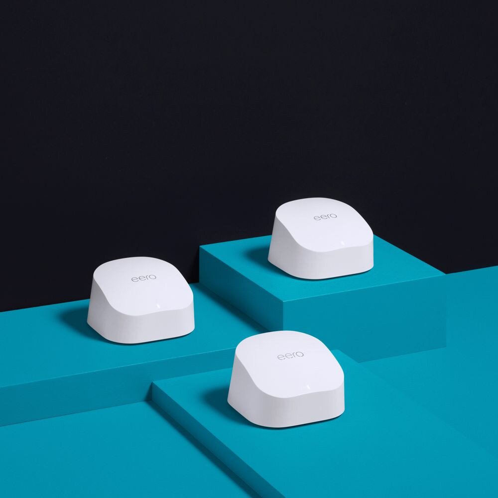 Amazon Eero Dual-Band Mesh Wi-Fi 6 Router & 2 Extenders | Pack of 3