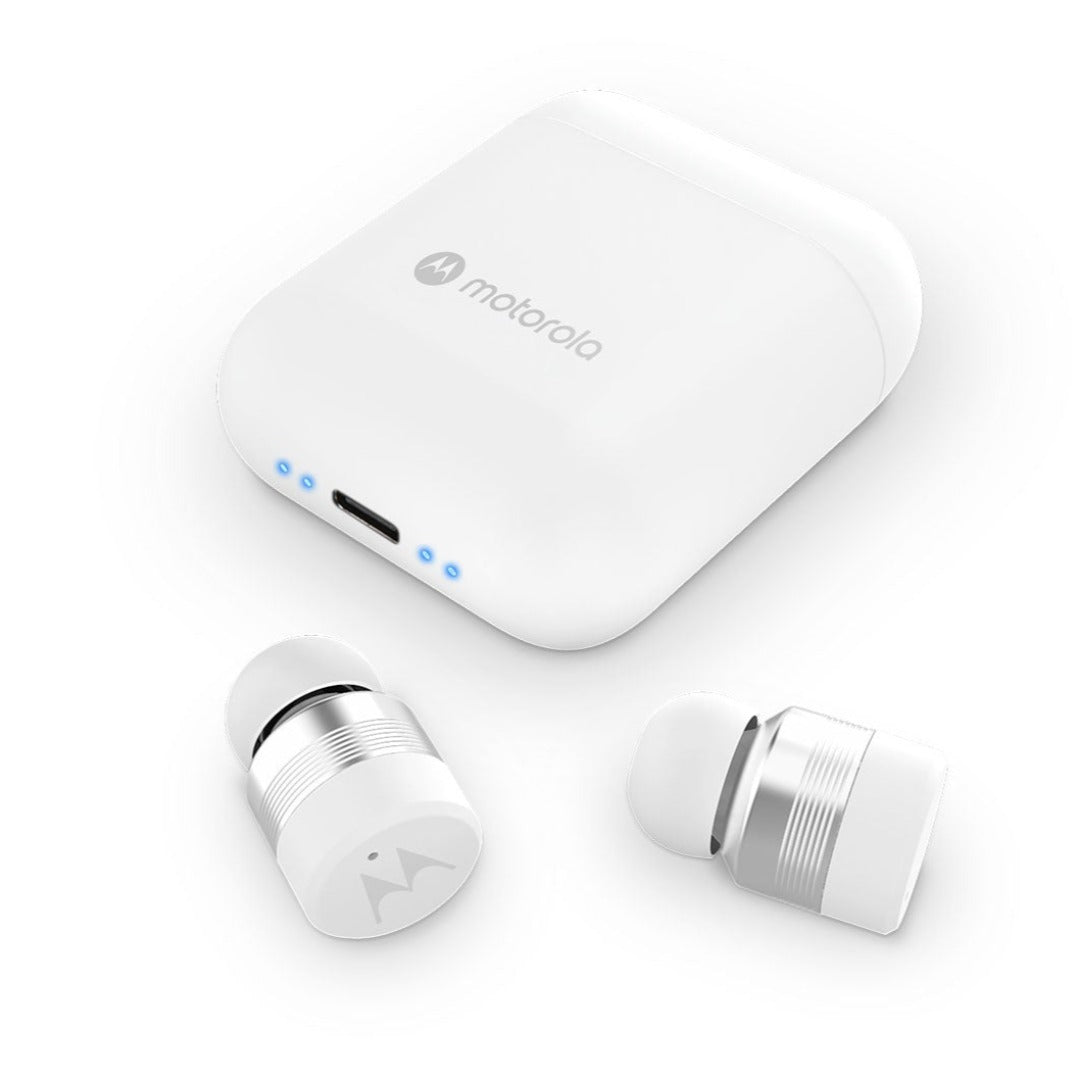 Motorola Moto Buds 120-True Wireless Bluetooth Earbuds-White