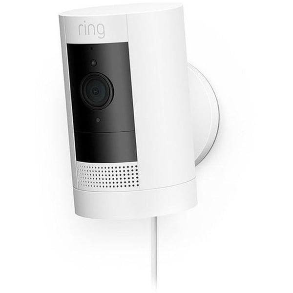 Ring Stick Up Security Cam | Wired Plug-in | White