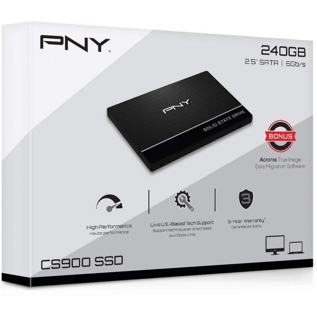 PNY CS900 3D NAND 2.5" SATA III SSD | 240GB | Internal Solid State Drive