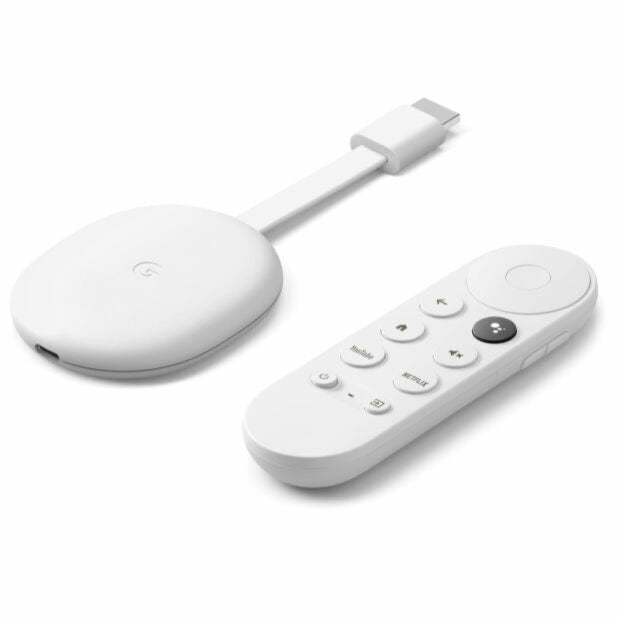 Google Chromecast with Google TV | 4K Media Streamer with Remote Google Assistant | Snow