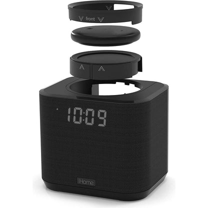 iHome iAV2V2 | Docking Bedside and Home Clock Speaker System | For Amazon Echo Input and Echo Dot | 2nd Gen | With Clock