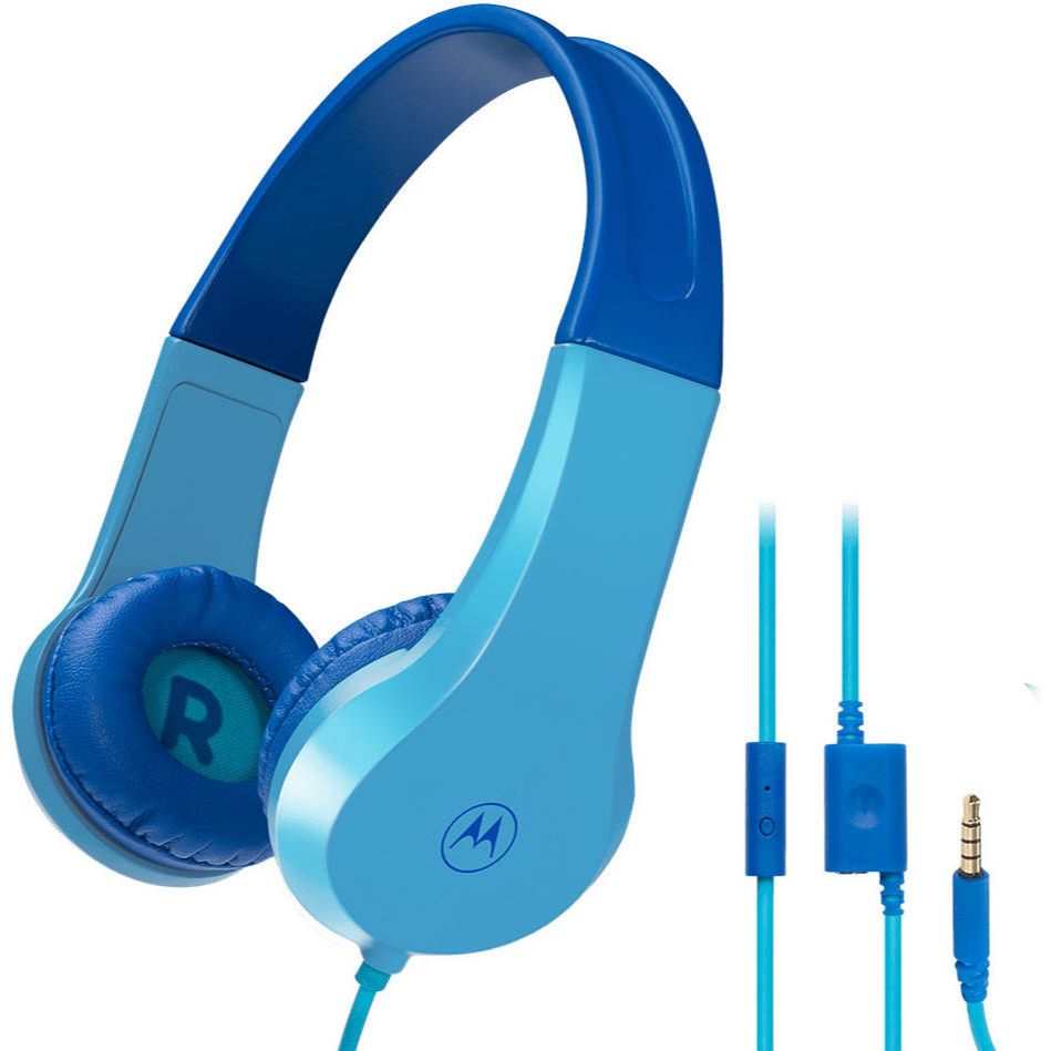 Motorola | Moto JR200 Kids Headphones with Microphone | Light Blue