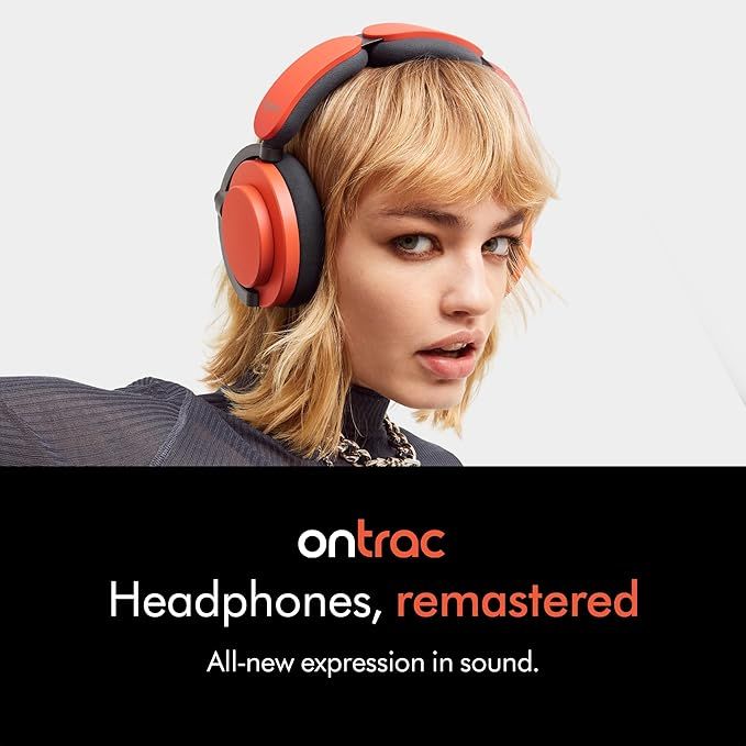 Dyson OnTrac Headphones | Frequency Response from 6Hz to 21kHz | Up to 55 Hours of Battery Life | Active Noise Cancellation | Customizable Outer Caps and Ear Cushions | Ceramic Cinnabar