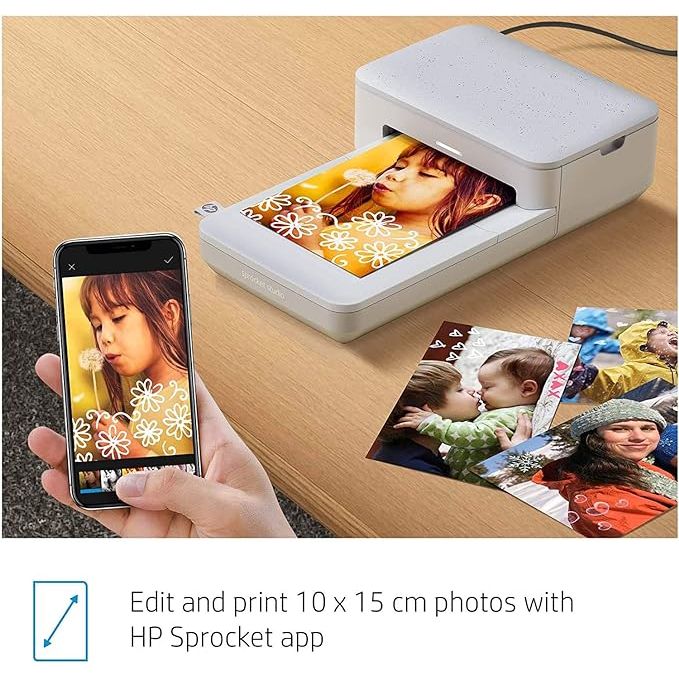 HP Sprocket Studio 4x6” Instant Photo Printer | Print Photos from Your iOS, Android Devices & Social Media