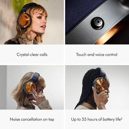 Dyson OnTrac Headphones | Frequency Response from 6Hz to 21kHz | Up to 55 Hours of Battery Life | Active Noise Cancellation | Customizable Outer Caps and Ear Cushions | CNC Copper