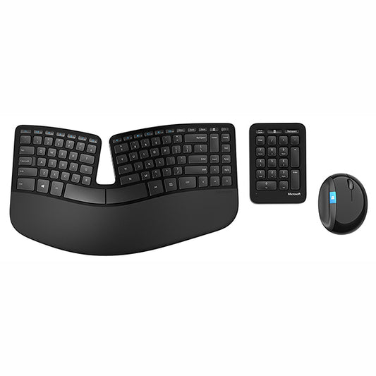 Microsoft Sculpt Ergonomic Wireless Desktop Keyboard & Wireless Mouse | L5V-00001