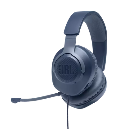 JBL Quantum 100 | Wired Over-Ear Gaming Headset | Flip-up Mic | Blue