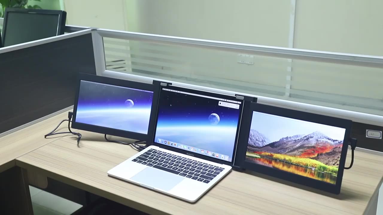 Xcess 11.9” Triple Portable Laptop Screen Extender | FHD 1080P IPS