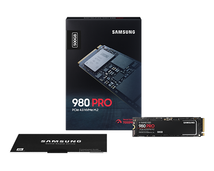 Samsung 980 Pro PCIe Gen 4.0 x4 NVMe M.2 | 500GB Storage | MZ-V8P500BW